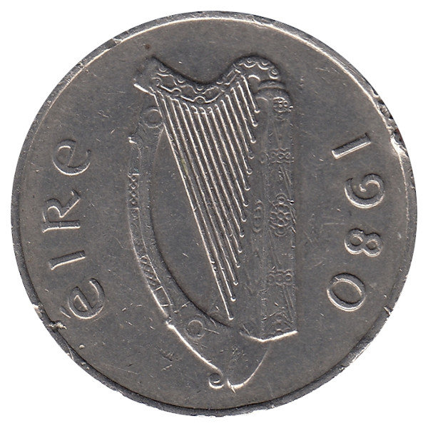 Ирландия 10 пенсов 1980 год