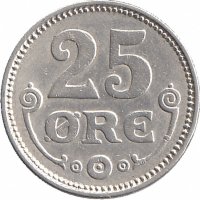 Дания 25 эре 1919 год