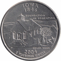 США 25 центов 2004 год (P). Айова.