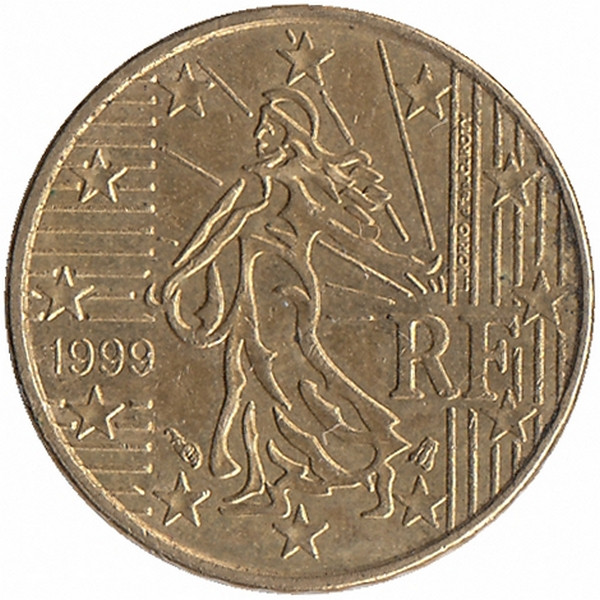 Франция 10 евроцентов 1999 год