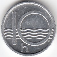 Чехия 10 геллеров 1996 год
