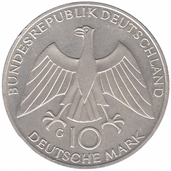 ФРГ 10 марок 1972 год G (Узел) 