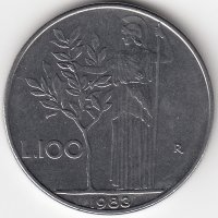 Италия 100 лир 1983 год