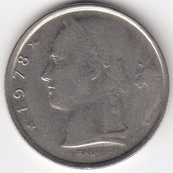 Бельгия (Belgie) 5 франков 1978 год