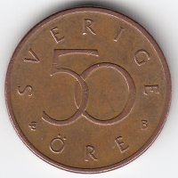 Швеция 50 эре 2001 год