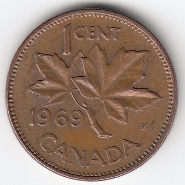 Канада 1 цент 1969 год