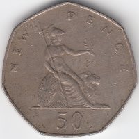 Великобритания 50 пенсов 1981 год