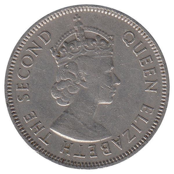 Маврикий 1/2 рупии 1975 год