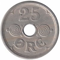 Дания 25 эре 1924 год