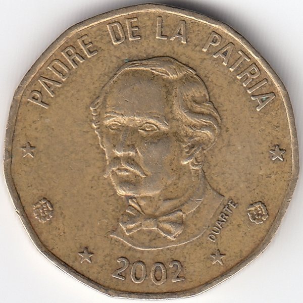 Доминиканская Республика 1 песо 2002 год