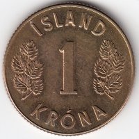 Исландия 1 крона 1971 год