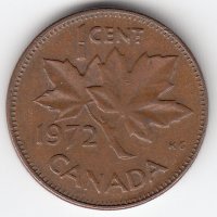 Канада 1 цент 1972 год