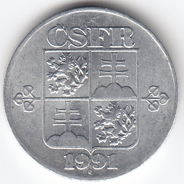 Чехословакия 10 геллеров 1991 год