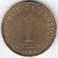 Австрия 1 шиллинг 1996 год