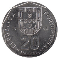 Португалия 20 эскудо 1988 год (UNC)