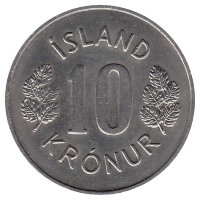 Исландия 10 крон 1978 год