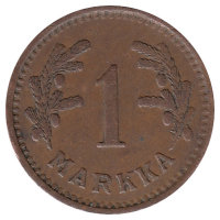 Финляндия 1 марка 1941 год (медь)
