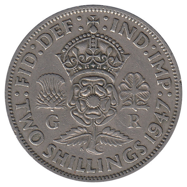 Великобритания 2 шиллинга 1947 год