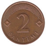 Латвия 2 сантима 2009 год