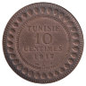 Тунис 10 сантимов 1917 год