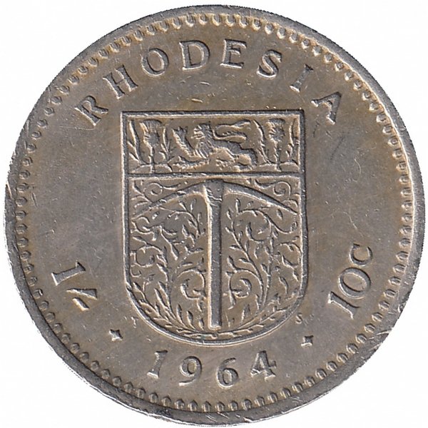Родезия 1 шиллинг – 10 центов 1964 год