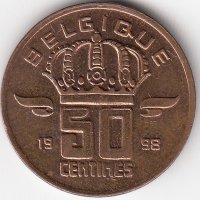 Бельгия (Belgique) 50 сантимов 1998 год