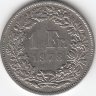 Швейцария 1 франк 1978 год