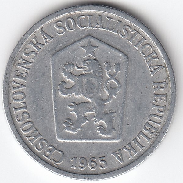 Чехословакия 10 геллеров 1965 год