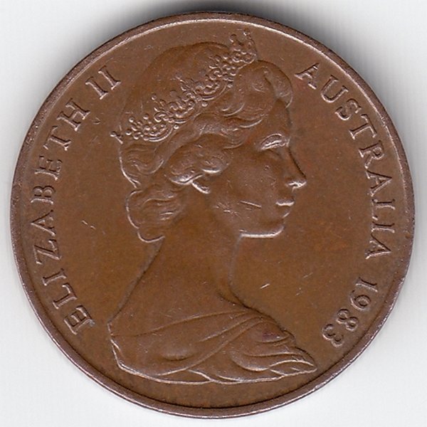 Австралия 2 цента 1983 год