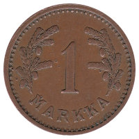 Финляндия 1 марка 1942 год (медь)