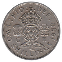 Великобритания 2 шиллинга 1950 год