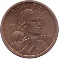 США 1 доллар 2000 год (P) aUNC