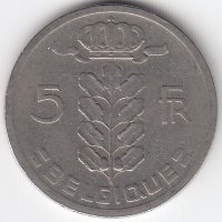 Бельгия (Belgique) 5 франков 1958 год