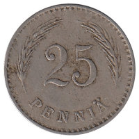 Финляндия 25 пенни 1928 год