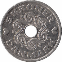 Дания 5 крон 2001 год