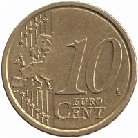 Италия 10 евроцентов 2010 год