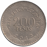 Колумбия 200 песо 2013 год
