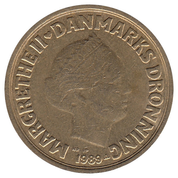 Дания 10 крон 1989 год