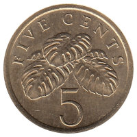 Сингапур 5 центов 1987 год