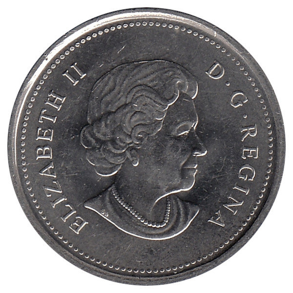 Канада 25 центов 2010 год