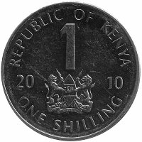 Кения 1 шиллинг 2010 год (UNC)