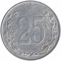 Чехословакия 25 геллеров 1953 год