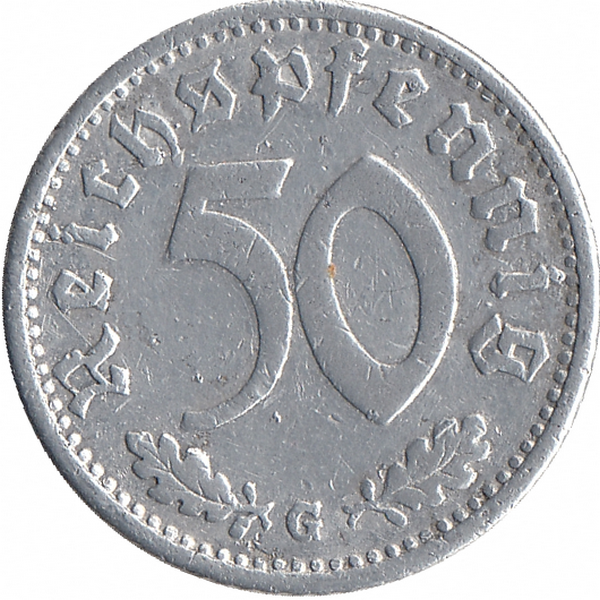 Германия (Третий Рейх) 50 рейхспфеннигов 1935 год (G)