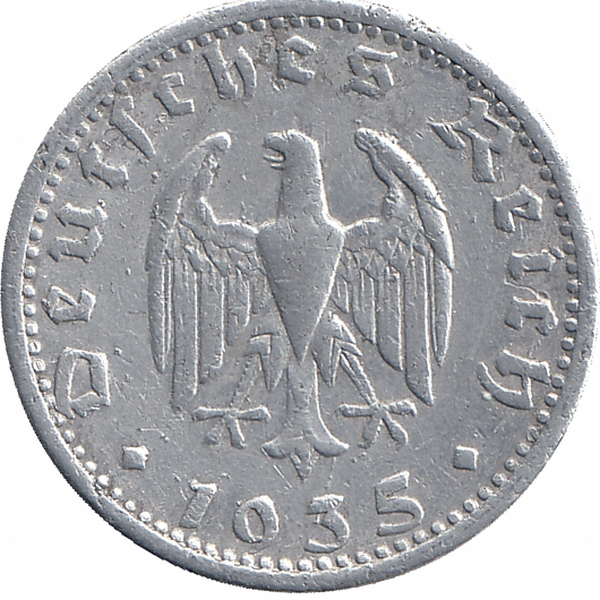 Германия (Третий Рейх) 50 рейхспфеннигов 1935 год (G)