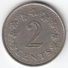 Мальта 2 цента 1972 год