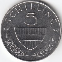 Австрия 5 шиллингов 1996 год