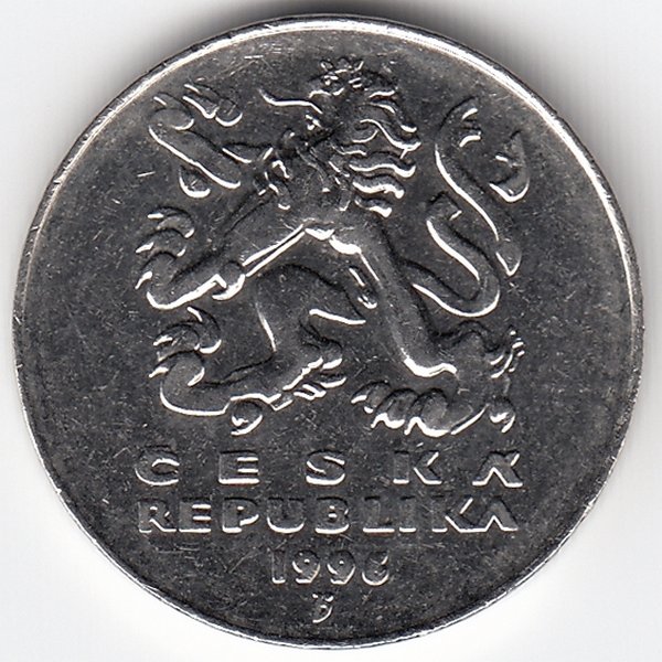 Чехия 5 крон 1996 год