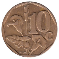 ЮАР 10 центов 1996 год