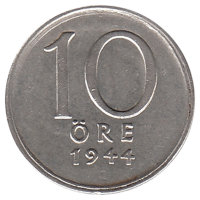Швеция 10 эре 1944 год (G)