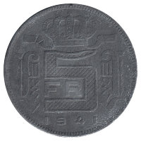 Бельгия (Des Belges) 5 франков 1941 год